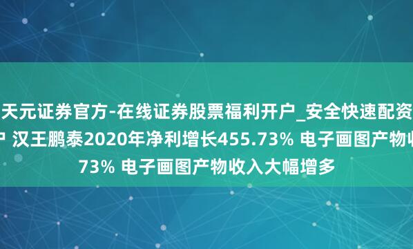 天元证券官方-在线证券股票福利开户_安全快速配资杠杆在线开户 汉王鹏泰2020年净利增长455.73% 电子画图产物收入大幅增多